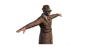 Man with brown coat model