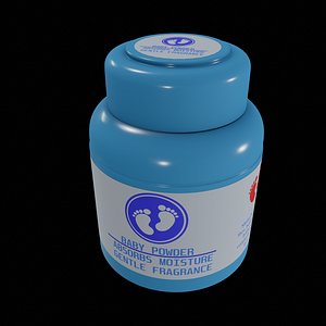 3D Baby feeding and care Baby Powder PBR 3D model model