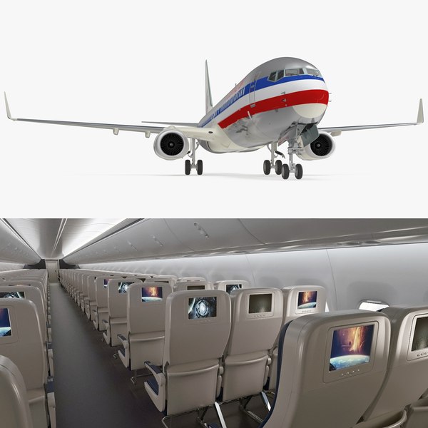 boeing 737-900 interior american airlines 3D model