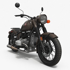 Brown Motorcycle Ural M70