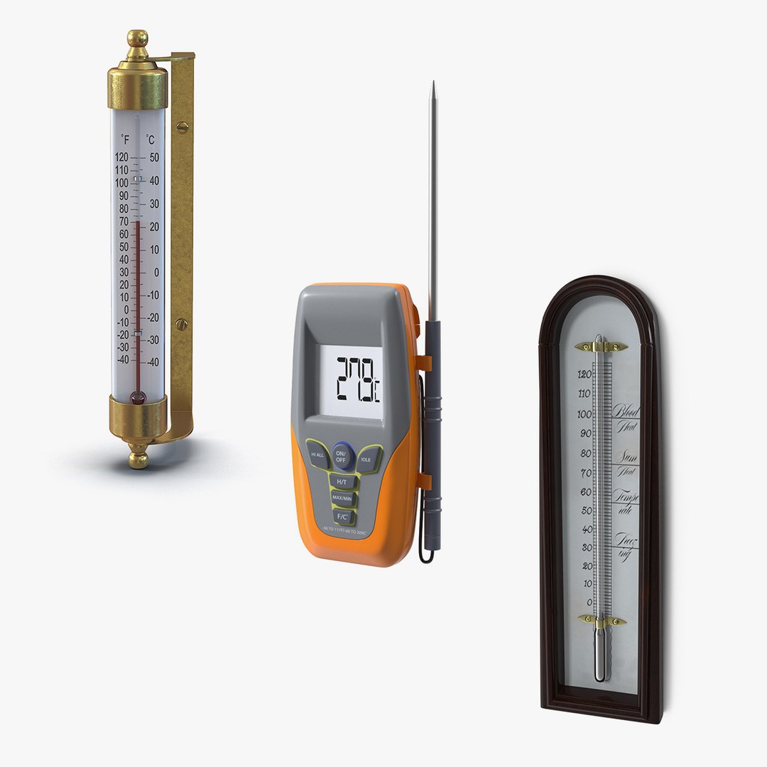 Atmospheric Thermometers Collection 3D model preview