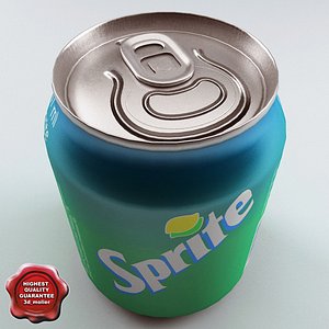 drink sprite 0 237l 3d model