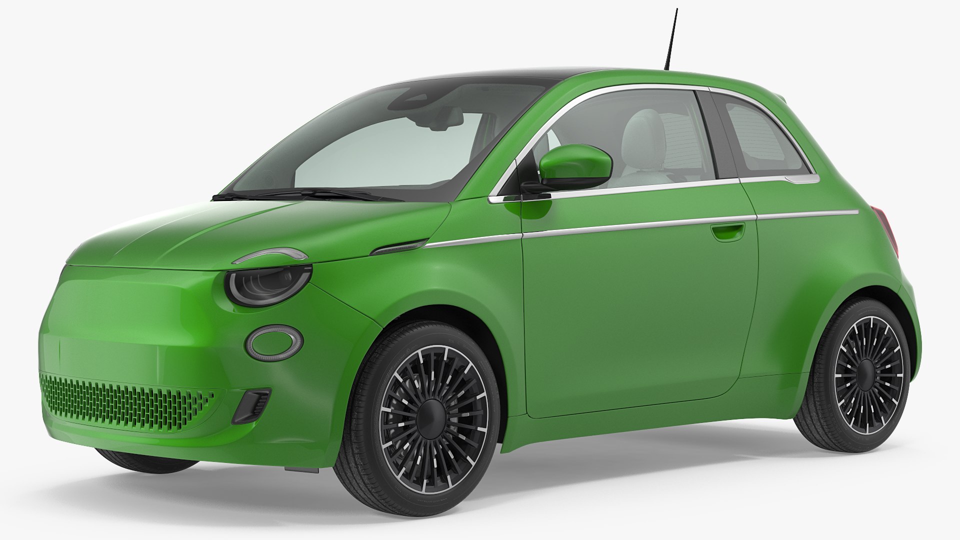EV Compact Car Rigged 3D model preview