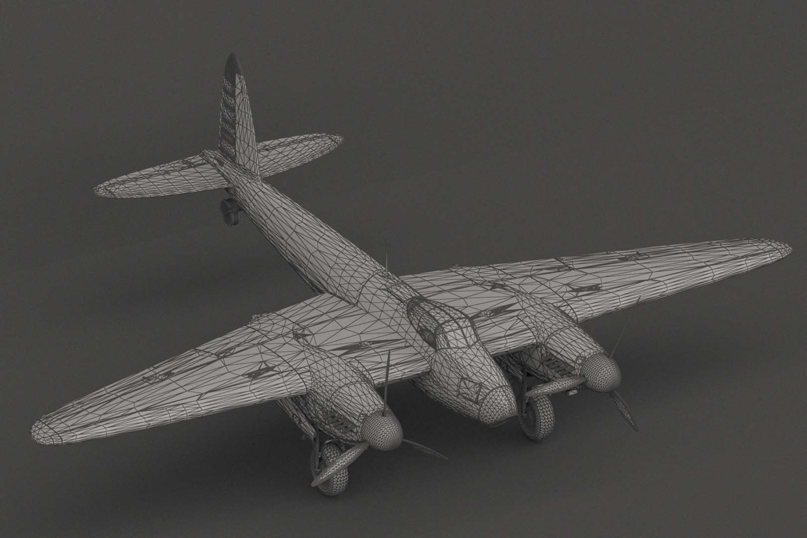3D VINTAGE AIRPLANE - The De Havilland DH98 Mosquito Model - TurboSquid ...