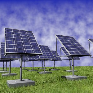 solar panel 3d 3ds