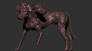 3D Hound of Hell Cerberus ZBrush OBJ ZTL