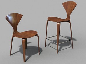 dwr cherner chair 3d model
