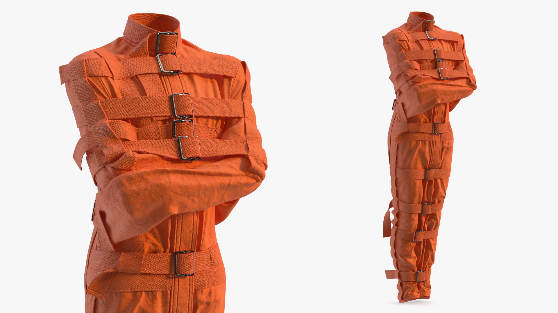 Straitjacket Restraint Apparel Orange 3D model preview