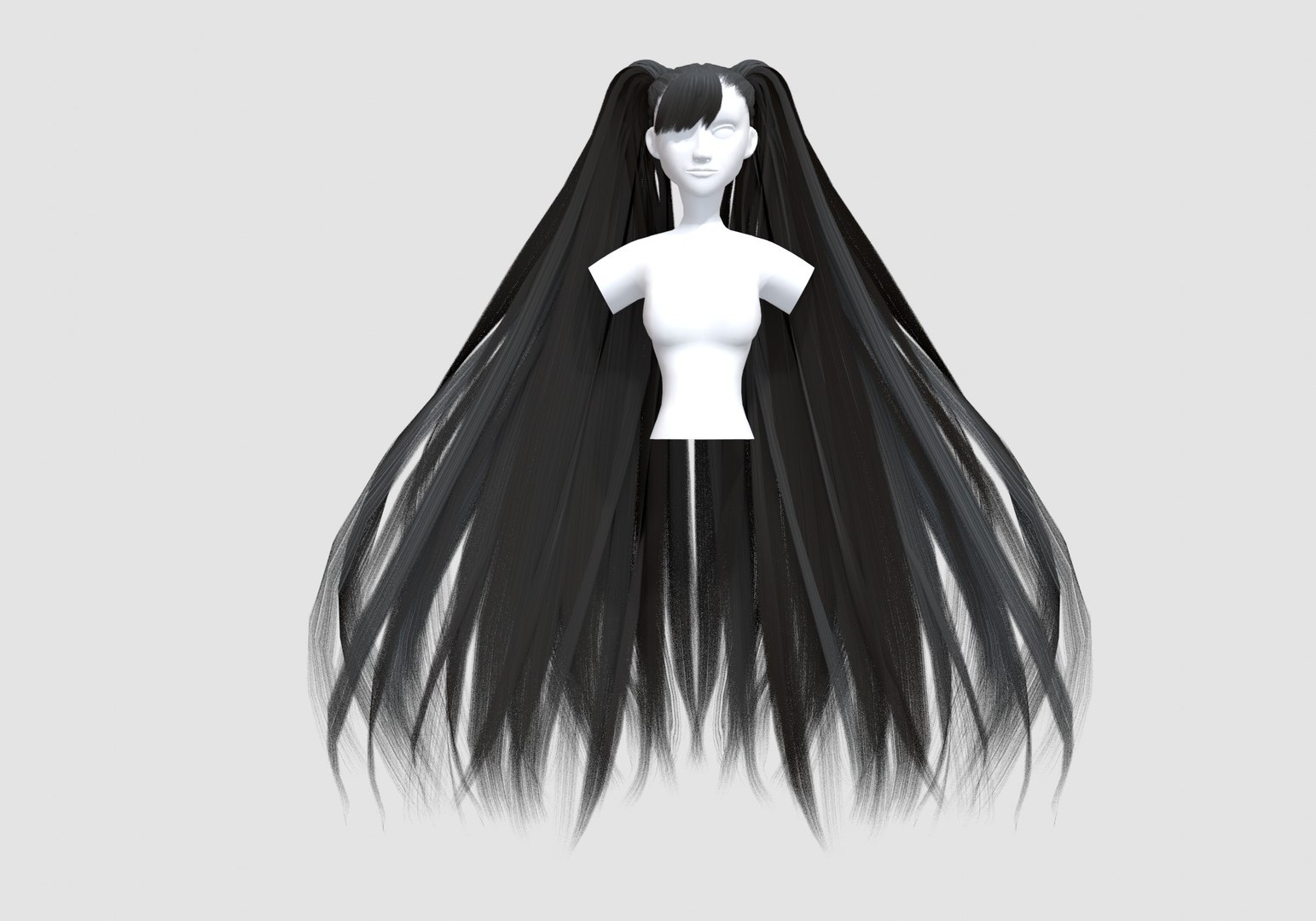 3D Model Very Long Hairstyle - TurboSquid 1935311