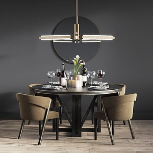 3D dinning set 10 model