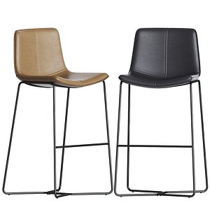 Slope Leather Bar Counter Stools West elm