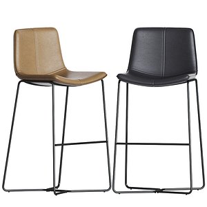 Slope Leather Bar Counter Stools West elm