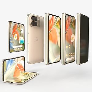 Pixel 9 Pro Fold Porcelain Rigged animated model