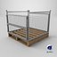 Collapsible Mesh Metal Pallet Cage 3D