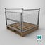 Collapsible Mesh Metal Pallet Cage 3D