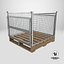 Collapsible Mesh Metal Pallet Cage 3D