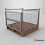 Collapsible Mesh Metal Pallet Cage 3D