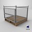 Collapsible Mesh Metal Pallet Cage 3D