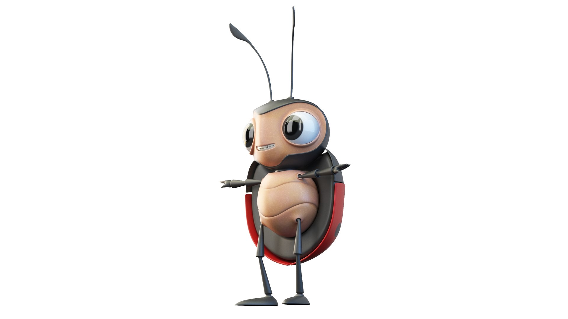 3D Cartoon Ladybug Character Model - TurboSquid 2070244