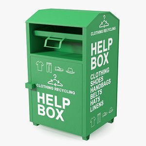 3D model Drop Box for Clothes and Shoes Rigged