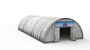 3D metal hangar model