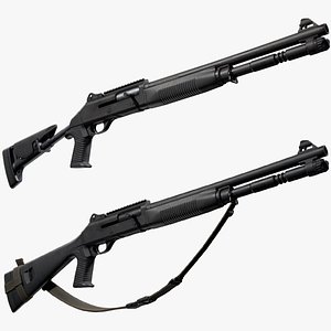 Benelli M4 Super 90 Low Poly