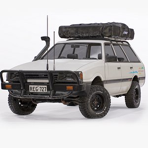 Subaru L Series 4WD 1990 Sports Wagon 3D model