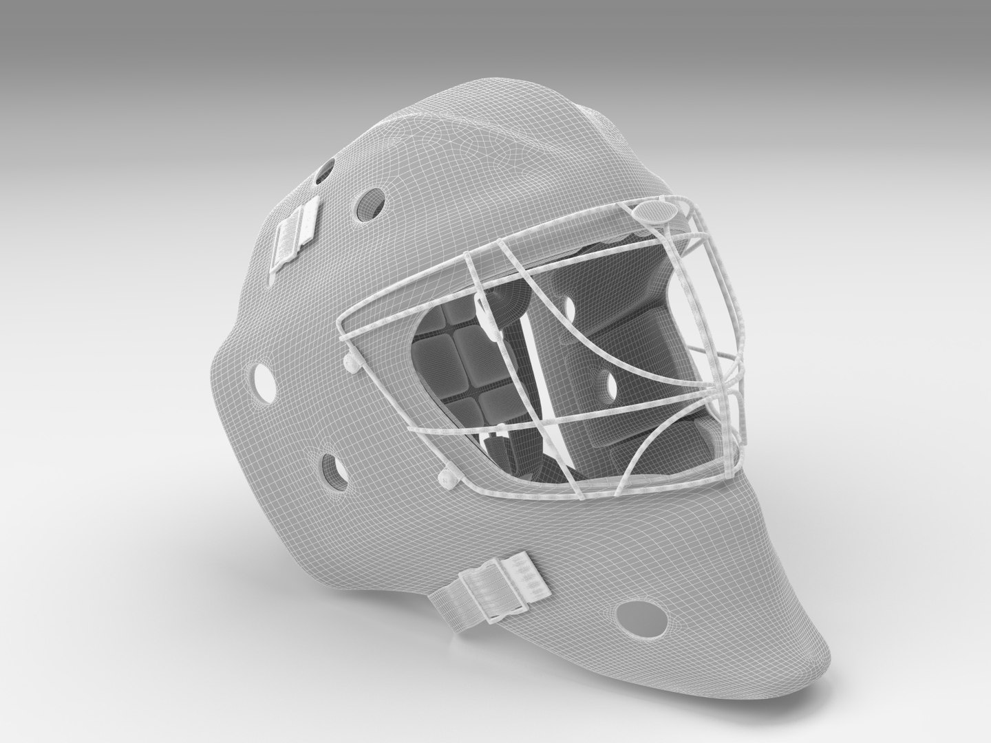 3ds ice hockey goalie helmet