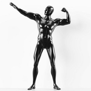 3D model Man Muscle Pose Mannequin Vray max