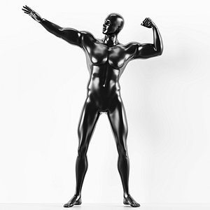 Man Muscle Pose Mannequin Vray max