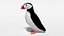 Low Poly Cartoon Puffin