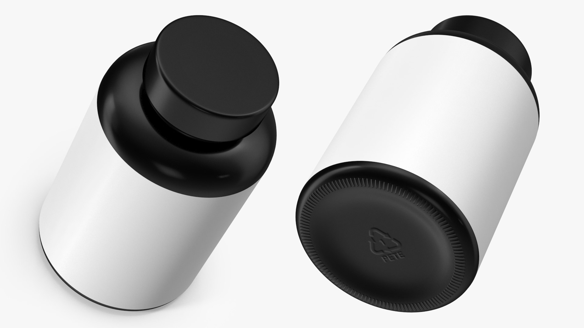 Sport Supplement Plastic Jar Blank 3D model preview