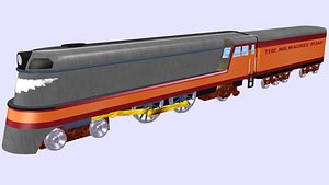 3D hiawatha milwaukee class steam locomotive model