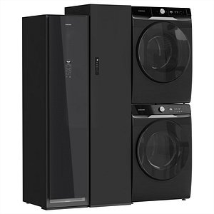 3D model Washing machine dryer and Samsung steam cabinets 04