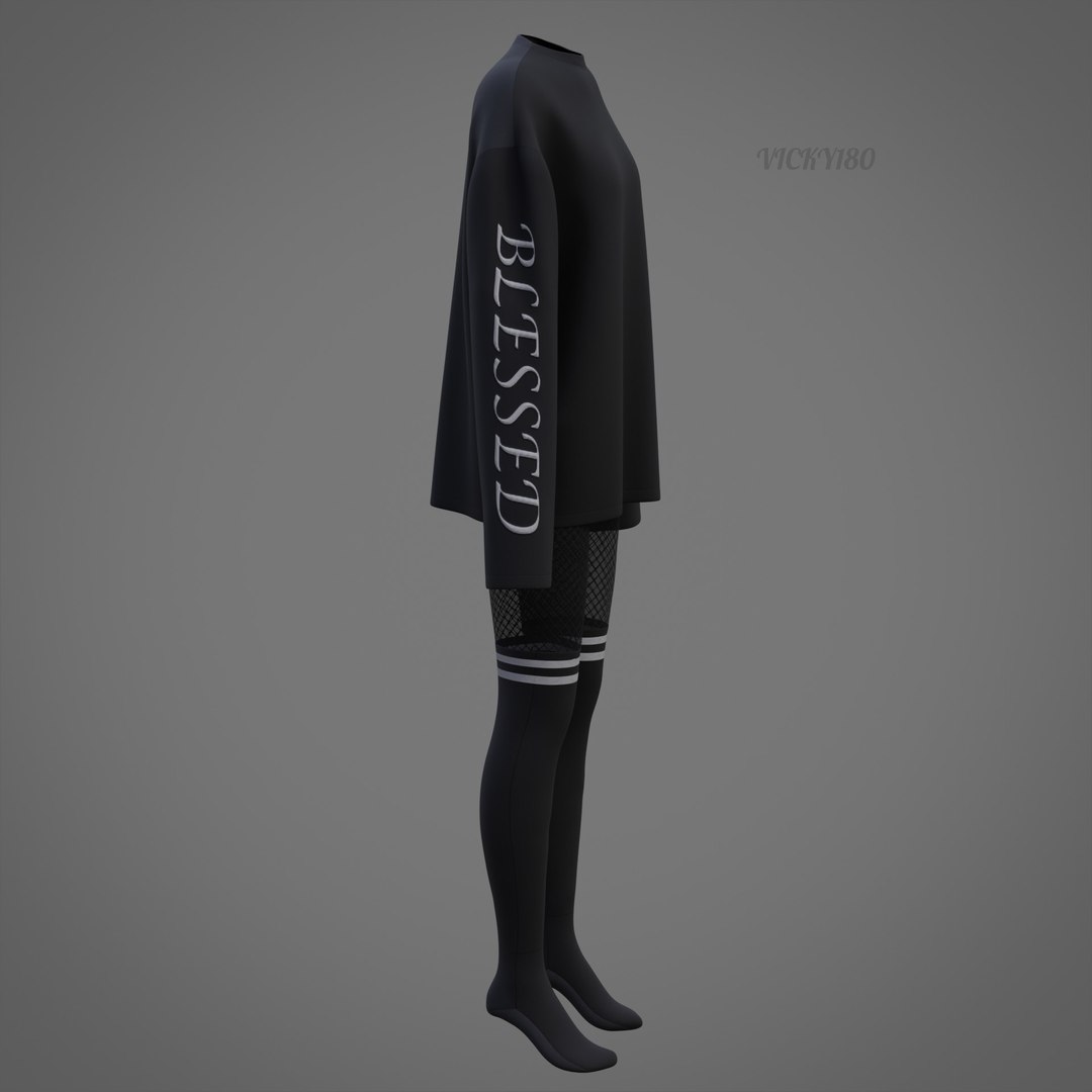 3D Gothic 3D Clothing Set - Graphic Sweater Fishnet Leggings Thigh-High Stockings Grunge Outfit https://p.turbosquid.com/ts-thumb/os/gWYTkO/QN/shirt0005/jpg/1745938510/1920x1080/fit_q87/f6707d450f51b3f58cded60a480de3f4fb58d181/shirt0005.jpg