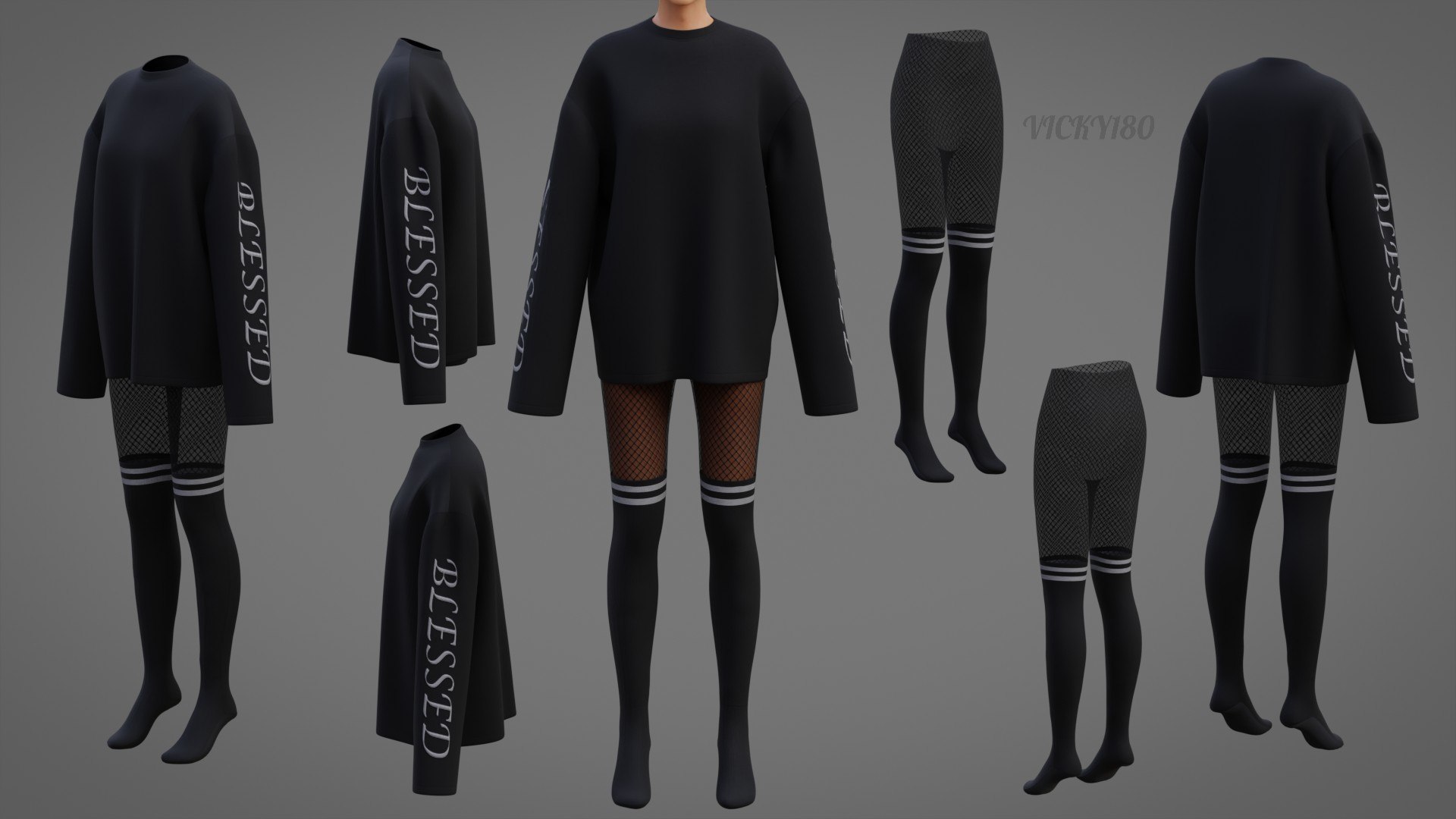 3D Gothic 3D Clothing Set - Graphic Sweater Fishnet Leggings Thigh-High Stockings Grunge Outfit https://p.turbosquid.com/ts-thumb/os/gWYTkO/QT/thumbnail18/jpg/1745937637/1920x1080/fit_q87/05f99f265721ada1118395b88571728862562f17/thumbnail18.jpg