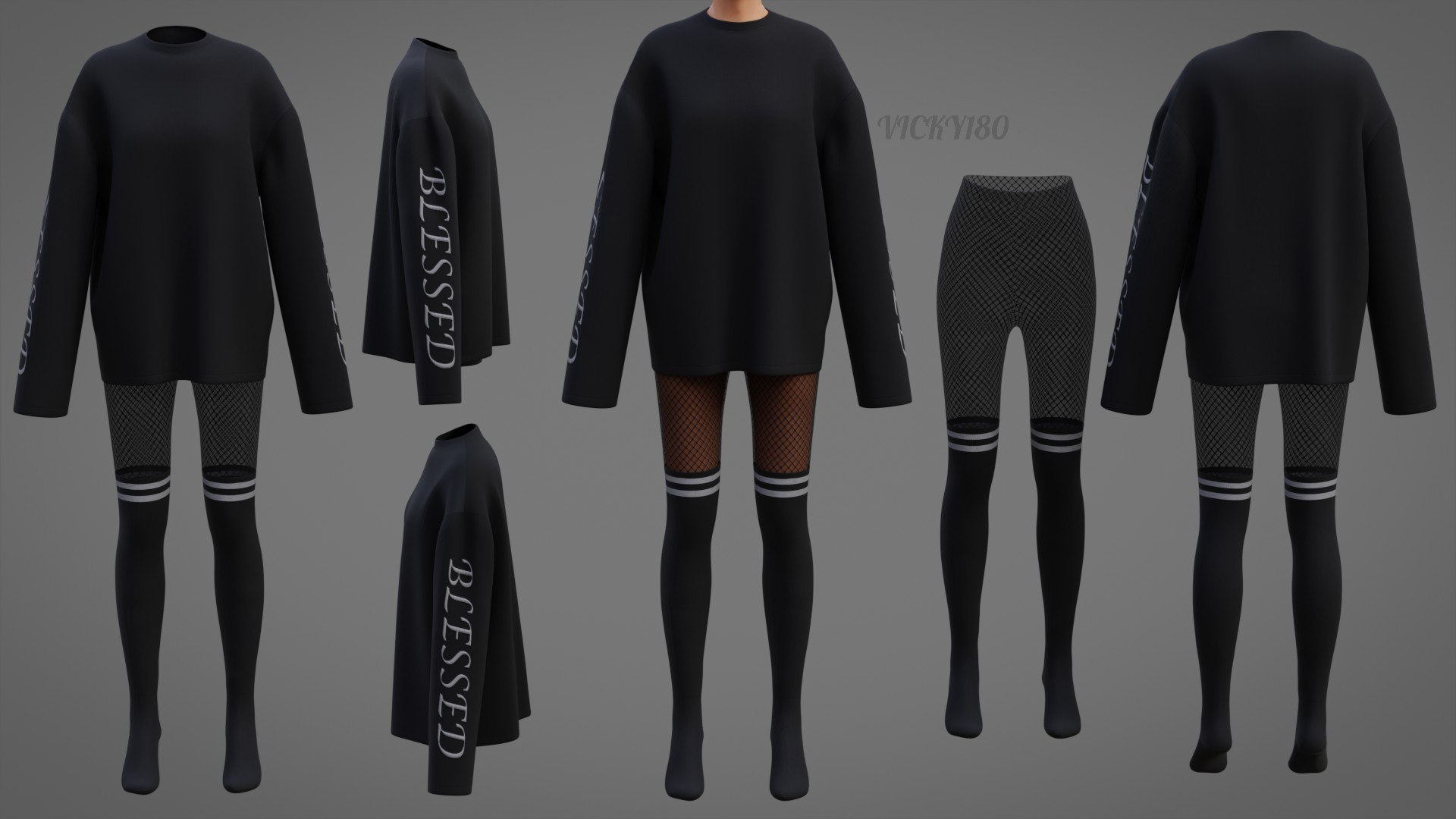 3D Gothic 3D Clothing Set - Graphic Sweater Fishnet Leggings Thigh-High Stockings Grunge Outfit https://p.turbosquid.com/ts-thumb/os/gWYTkO/U7/thumbnail15/jpg/1745937634/1920x1080/fit_q87/87510b04f02745659c4a848450167977209b3320/thumbnail15.jpg