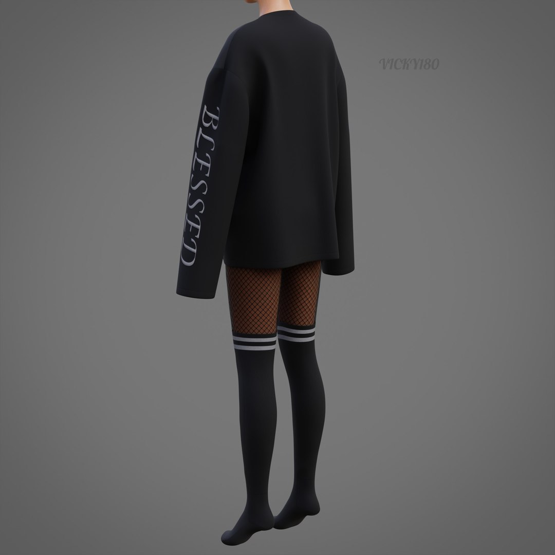 3D Gothic 3D Clothing Set - Graphic Sweater Fishnet Leggings Thigh-High Stockings Grunge Outfit https://p.turbosquid.com/ts-thumb/os/gWYTkO/bN/0004/jpg/1745937655/1920x1080/fit_q87/0a3c8646112bbef797343d1fe5dd22084d8ee295/0004.jpg