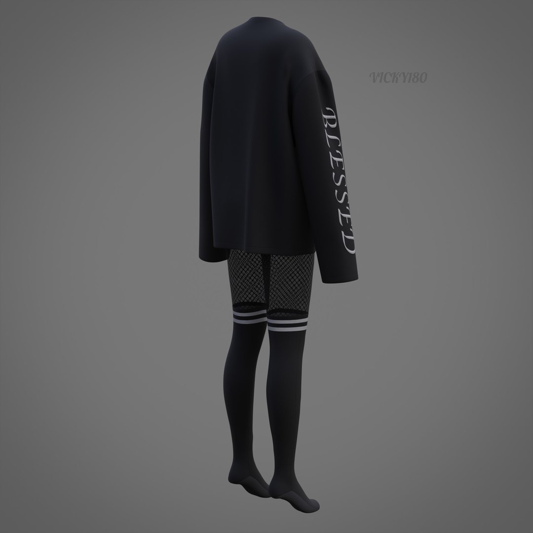 3D Gothic 3D Clothing Set - Graphic Sweater Fishnet Leggings Thigh-High Stockings Grunge Outfit https://p.turbosquid.com/ts-thumb/os/gWYTkO/hs/shirt0008/jpg/1745938510/1920x1080/fit_q87/a23b6729fa6597d7ee28bbda4575f1b49a2d2c86/shirt0008.jpg