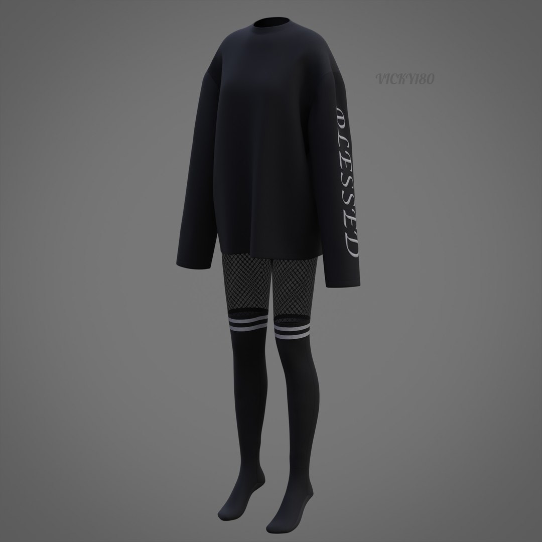 3D Gothic 3D Clothing Set - Graphic Sweater Fishnet Leggings Thigh-High Stockings Grunge Outfit https://p.turbosquid.com/ts-thumb/os/gWYTkO/oT/shirt0018/jpg/1745938513/1920x1080/fit_q87/9403bcab4464c9afdff5dd33bb115b77d712b8df/shirt0018.jpg