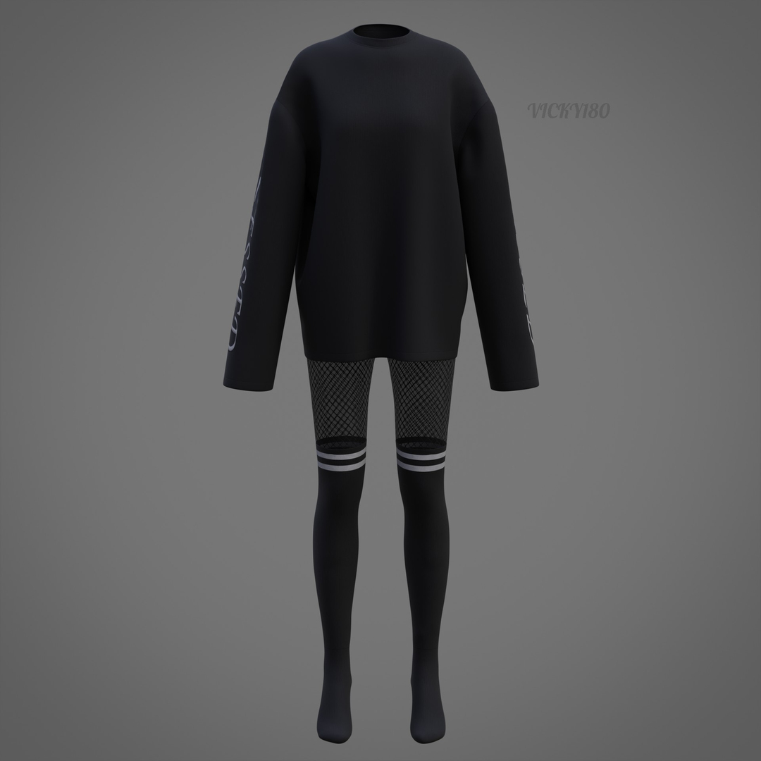 3D Gothic 3D Clothing Set - Graphic Sweater Fishnet Leggings Thigh-High Stockings Grunge Outfit https://p.turbosquid.com/ts-thumb/os/gWYTkO/pA/shirt/jpg/1745938021/1920x1080/turn_fit_q99/69b894fed82565524dc332daba232bb3db7cce08/shirt-1.jpg