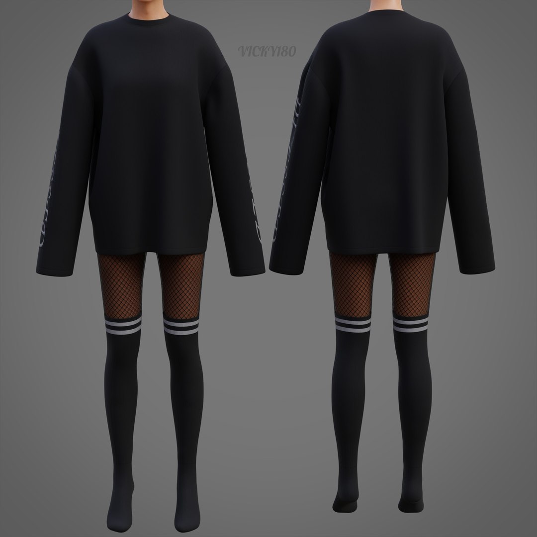 3D Gothic 3D Clothing Set - Graphic Sweater Fishnet Leggings Thigh-High Stockings Grunge Outfit https://p.turbosquid.com/ts-thumb/os/gWYTkO/w3/thumbnail/jpg/1745937617/1920x1080/fit_q87/f5ad14f855e383c0458ecb7b19caba345abdc2d5/thumbnail.jpg
