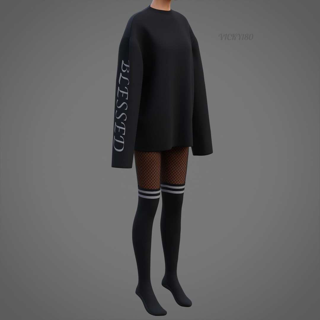 3D Gothic 3D Clothing Set - Graphic Sweater Fishnet Leggings Thigh-High Stockings Grunge Outfit https://p.turbosquid.com/ts-thumb/os/gWYTkO/xh/0005/jpg/1745937658/1920x1080/fit_q87/aeb999b03e2e75a3ac1dde99a35a3dd62b1c0663/0005.jpg