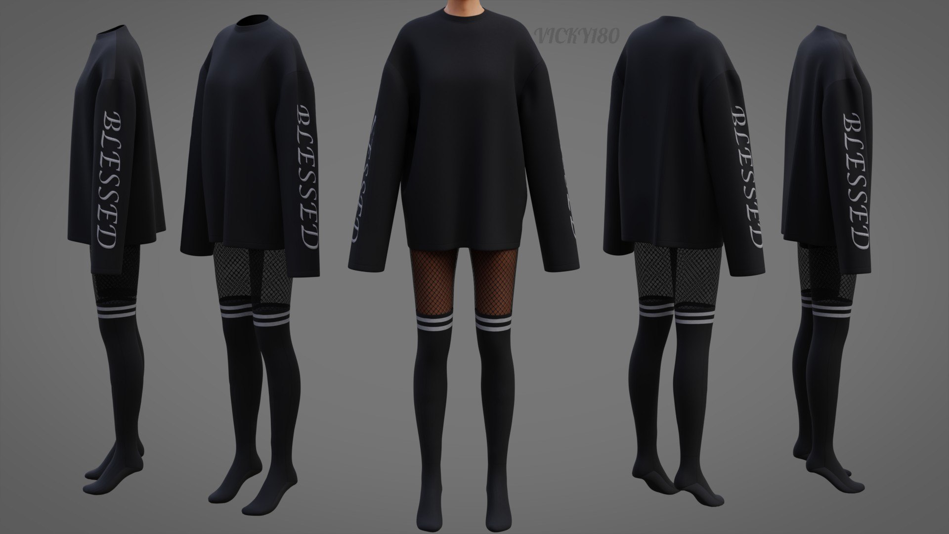 3D Gothic 3D Clothing Set - Graphic Sweater Fishnet Leggings Thigh-High Stockings Grunge Outfit https://p.turbosquid.com/ts-thumb/os/gWYTkO/yC/thumbnail10/jpg/1745937626/1920x1080/fit_q87/4f2ee10c28f31f6f88c0cdcd0ccaa0b9dfa7e846/thumbnail10.jpg