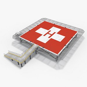 hospital helipad 3D model