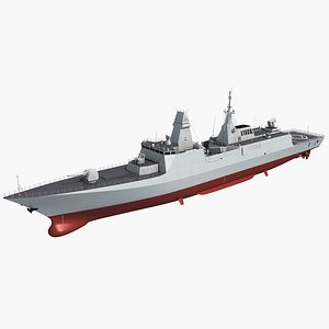 3D model China latest missile frigate 054B