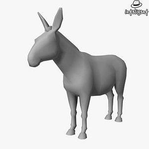 Low Poly Donkey