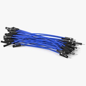 Jumper Wires Blue 3D model