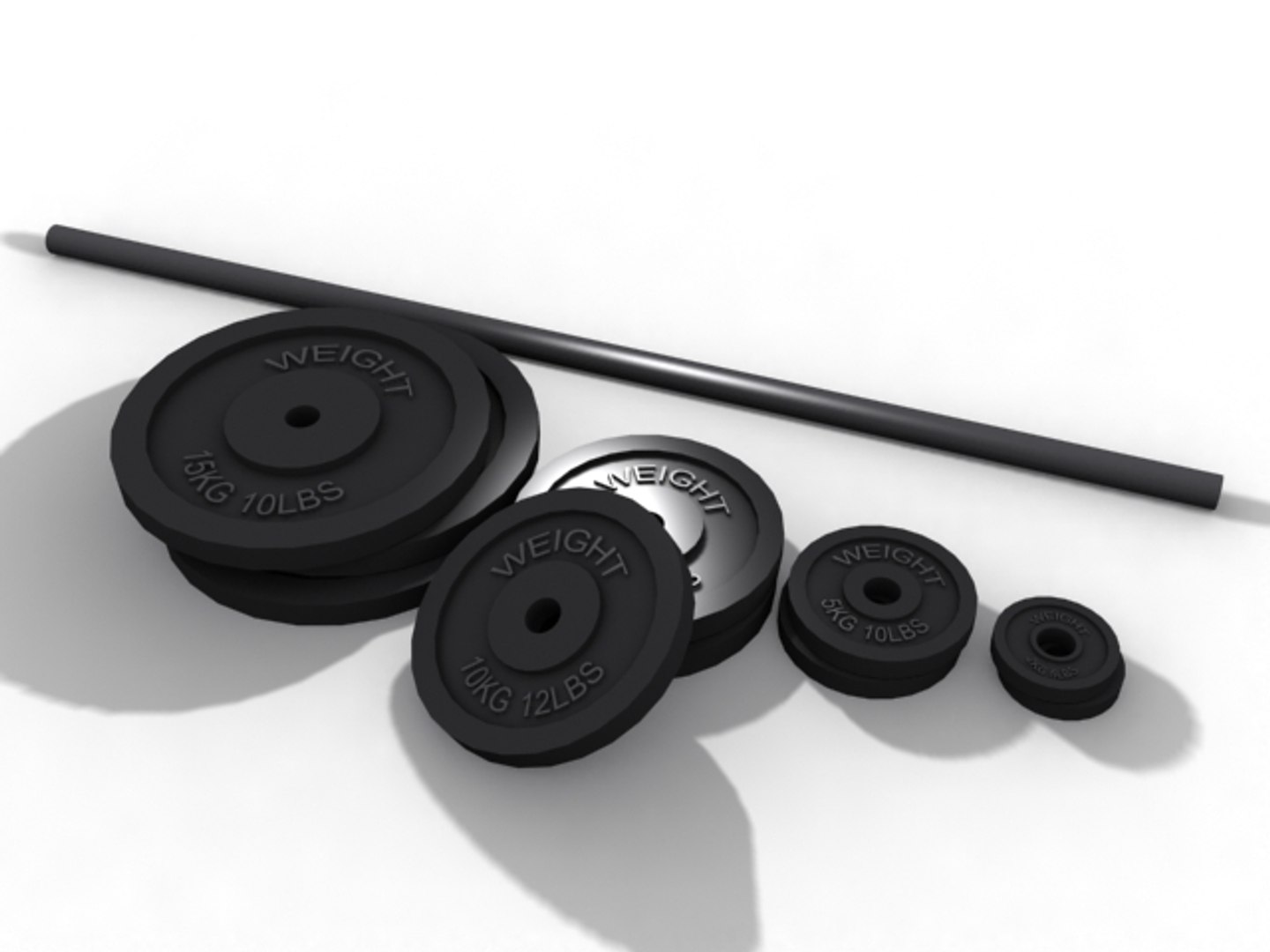 3ds Max Cast Iron Weights