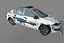 Voiture de police détruite